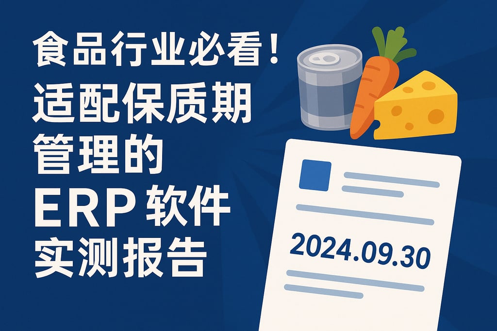 食品行业必看！适配保质期管理的 ERP 软件实测报告